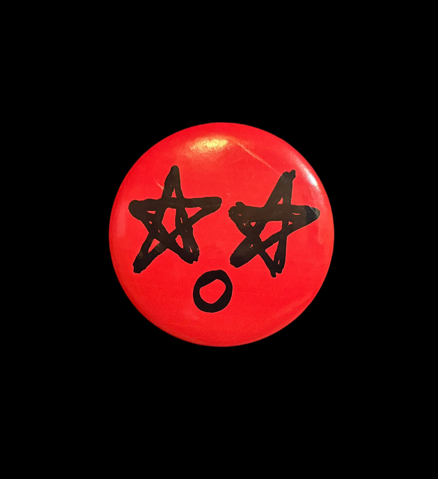 Black on Red Logo Pin